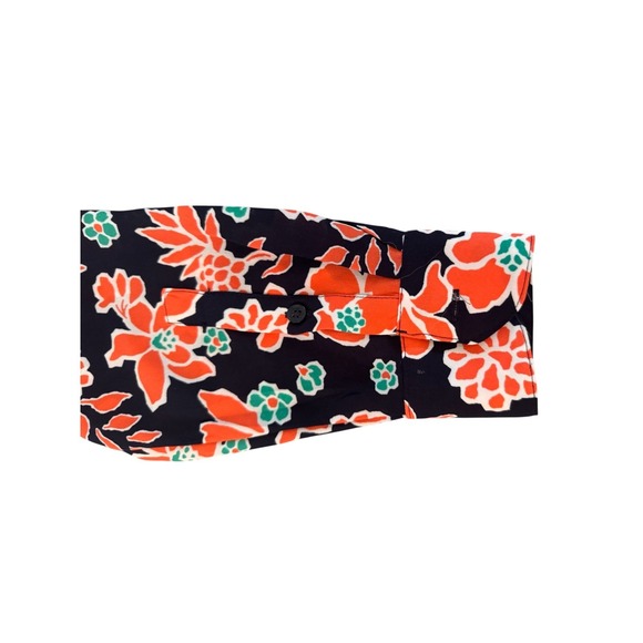 Banana Republic Classic Fit Navy Floral Print Button Up Shirt‎ Women Size S - Picture 6 of 12